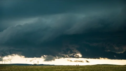 4K Dramatic, Cinematic Supercell Storm Timelapse - Long-duration, Prores Stock Footage 317660044