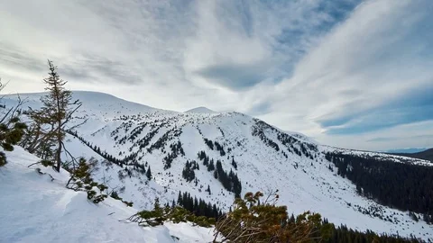 4K. Dramatic Storm in Mountains sky. Sunset color clouds move. Time-lapse. Stock Footage 84210202