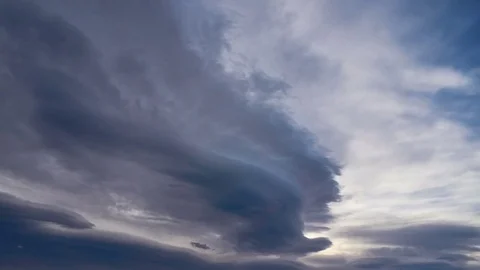 4K. Dramatic Storm in Mountains sky. Sunset color clouds move. Time-lapse. Stock Footage 84211511