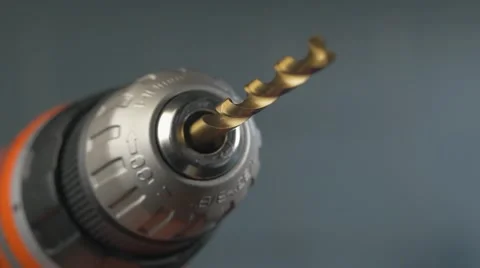 4K Drill Bit Spinning Power Tool In Action Stock Footage 68849849