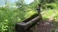 4k Drinking trough closeup alps mountain hiking path 4k or 4k+ Resolution