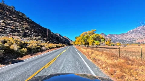 4k drivers point of view road trip in the Sierra Nevada mountains Stock Footage 274532980