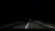 4K Driving Car On Highway, Roadway In Night Dark, Driver Traveling, Traffic, Pov Stock Footage