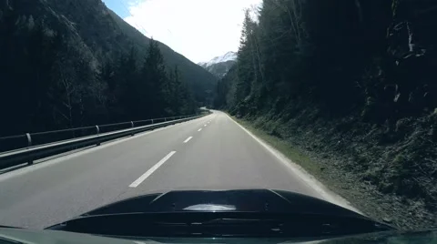 4K Driving a Car in Mountains Stock Footage 57780897