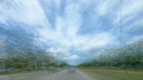 4K driving hyperlapse on the road. Stock Footage 104806019