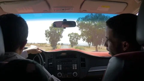 4K Driving through Moroccan desert  Stock Footage 70310394