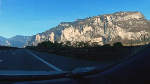 4k driving view of South Tyrolean streets Stock Footage 296495341