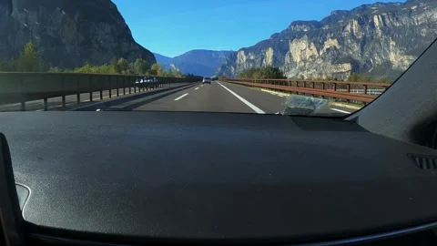 4k driving view of South Tyrolean streets Stock Footage 296833706
