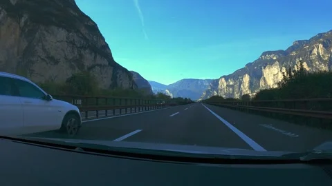 4k driving view of South Tyrolean streets Stock Footage 296833959