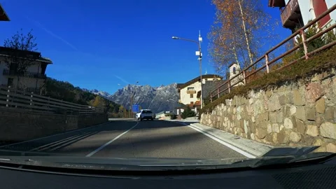 4k driving view of South Tyrolean streets Stock Footage 296920927