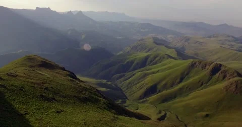 4K Drone Aerial Of The Beautiful Drakensberg Mountain Range. Stock Footage