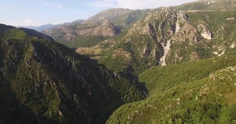 4K Drone Aerial of mountain river, Greece Stock Footage