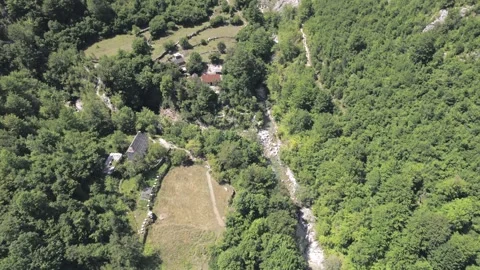 4K drone aerial view of the Blue Eye near Theth, Albania. Crystal-clear Stock Footage 346923367