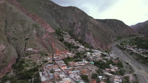 4K drone aerial view of Iruya, Salta, Argentina. A remote Andean village 库存影片 341675836