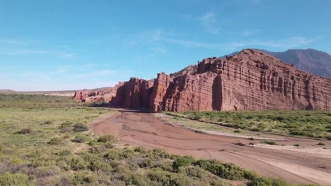 4K drone aerial view of Los Castillos in Cafayate, Salta, Argentina. Impressive 库存影片 341665713
