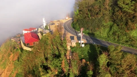 4K Drone Approaching Coastal Lighthouse at Sunset Stock-Footage 339292804