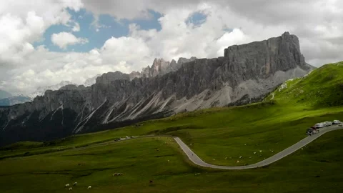 4K Drone Bicycle Mountains 9 Stock Footage 161783916