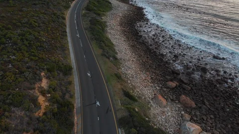 4k drone. Cape Town CBD buildings at sunset Видео 93137992