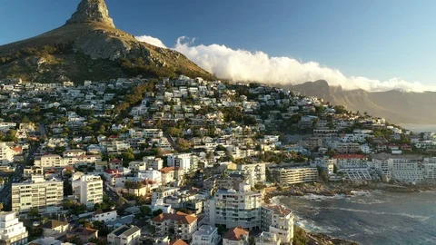 4k Drone of cape Town Stock Footage 126609457