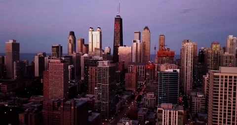 4k DRONE Chicago Gold cost Stock Footage