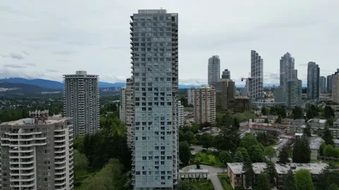 4K Drone Condo Building Mountains (29.97fps) Stock Footage 234005598