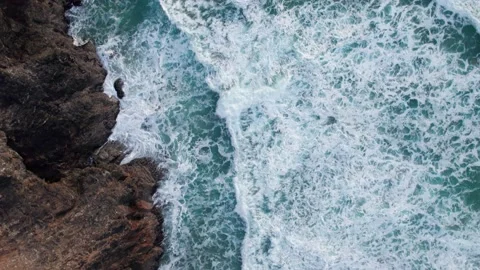 4K Drone Cornwall Coast 001 Stock Footage 233706765