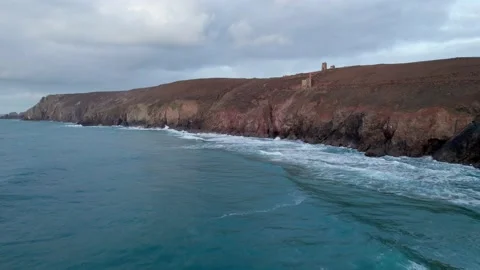 4K Drone Cornwall Coast 002 Stock Footage 233706706