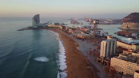 4k DRONE in country /  Empty Beach Stock-Footage 112076410