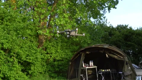 4K. Drone in a dense forest. Stock Footage 130947590
