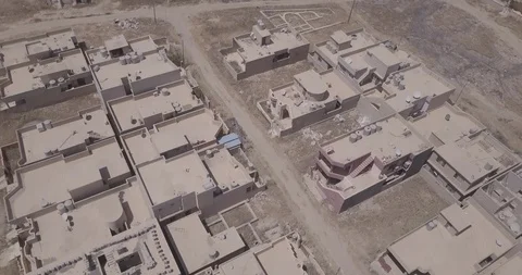4k / Drone / Desolate City in Iraq destroyed by ISIS Stock Footage 88911568