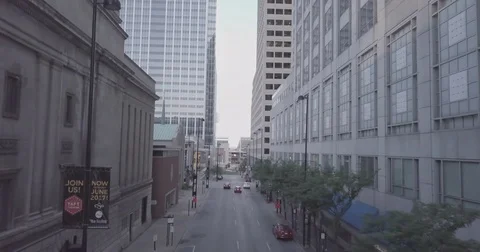 4k Drone Downtown Cincinnati, OH  Skyline 2 库存影片 76910385