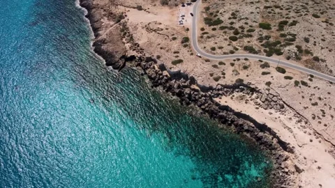 4K Drone flight over Cape Greko, Cyprus Stock Footage 236792111