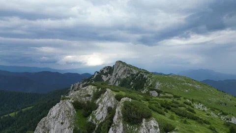 4K drone flight over mountain ridge – dramatic alpine landscape Stock Footage 344549952