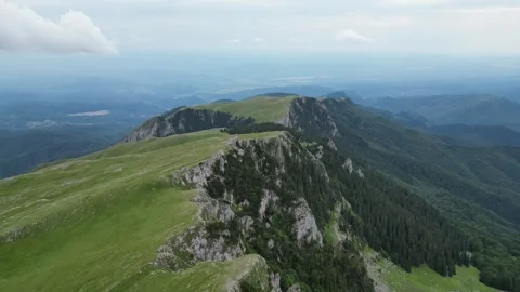 4K drone flight over mountain range – cinematic alpine landscape Stock Footage 344551482