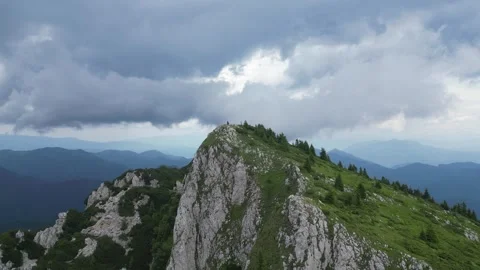 4K drone flight toward mountain peak – cinematic alpine landscape Stock Footage 344545426