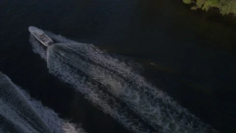 4k Drone Florida over Intercoastal with boats 002 Stock Footage 249284038