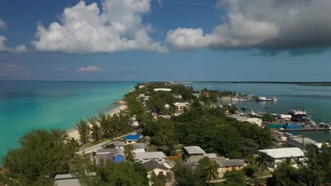 4k Drone Fly Over Bimini Island Bahamas Stock Footage 148394691