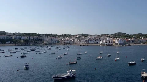 4k drone flying in Costa Brava, Catalonia, Spain. Mediterranean sea in summer. Stock Footage 156738504