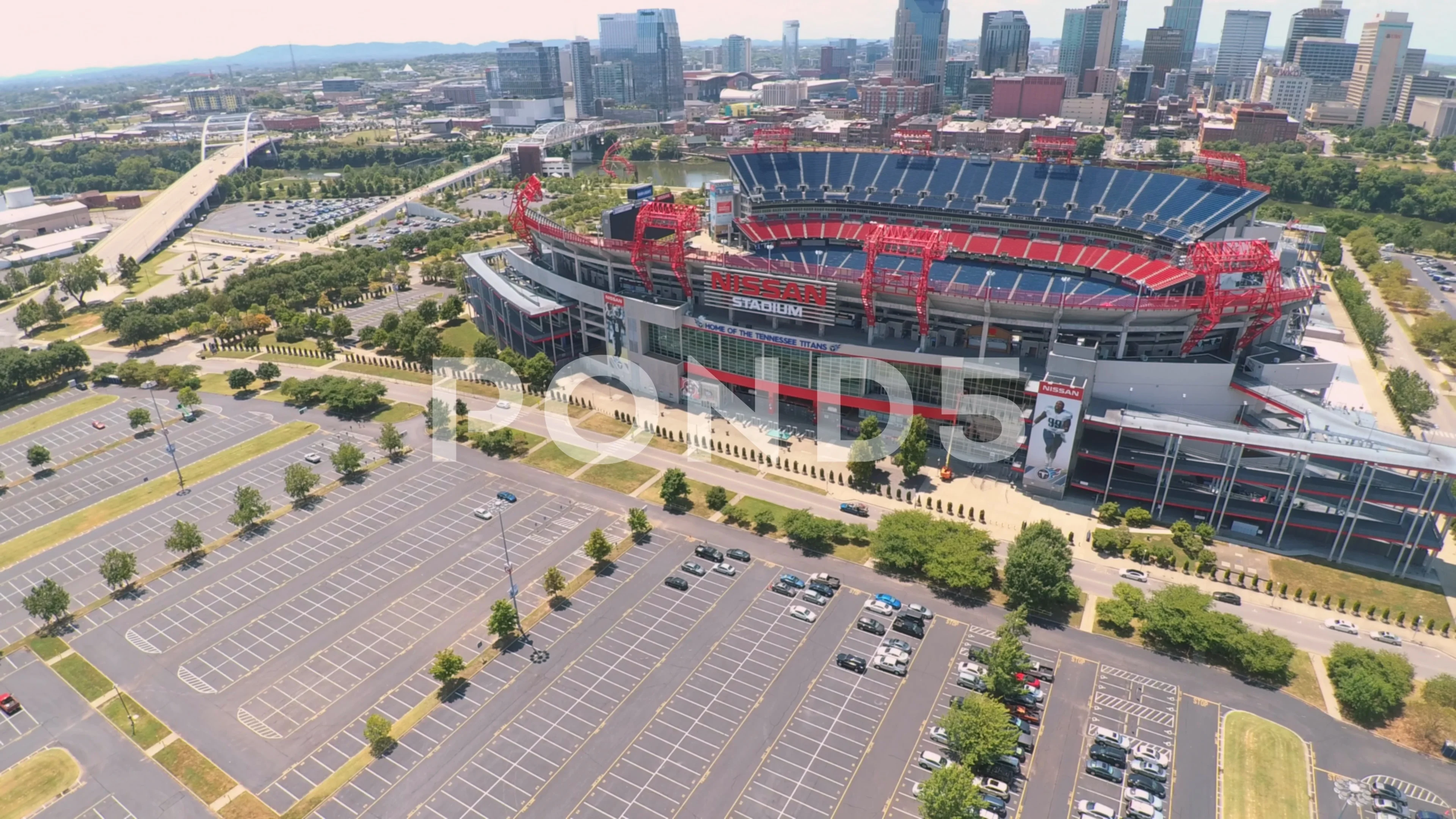 Tennessee Titans Nissan Stadium Overhead Aerial Photo 