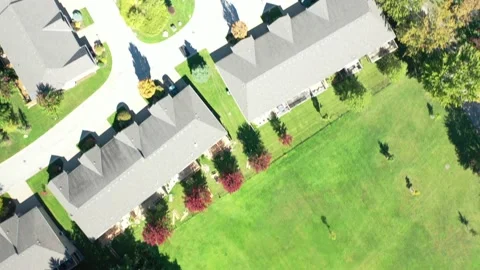 4k drone footage hovering over houses Stock Footage 218408040
