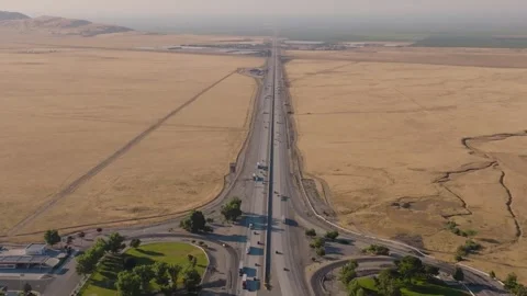 4K Drone Footage of Interstate 5 Northern Tejon Pass, California Stock Footage 316795080