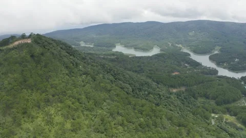 4k Drone footage. Mountains and Lakes of Da Lat Vietnam Video stock 342001817