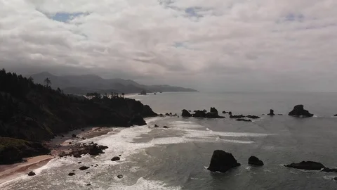 4k Drone Footage of Oregon Coast Video stock 113707553