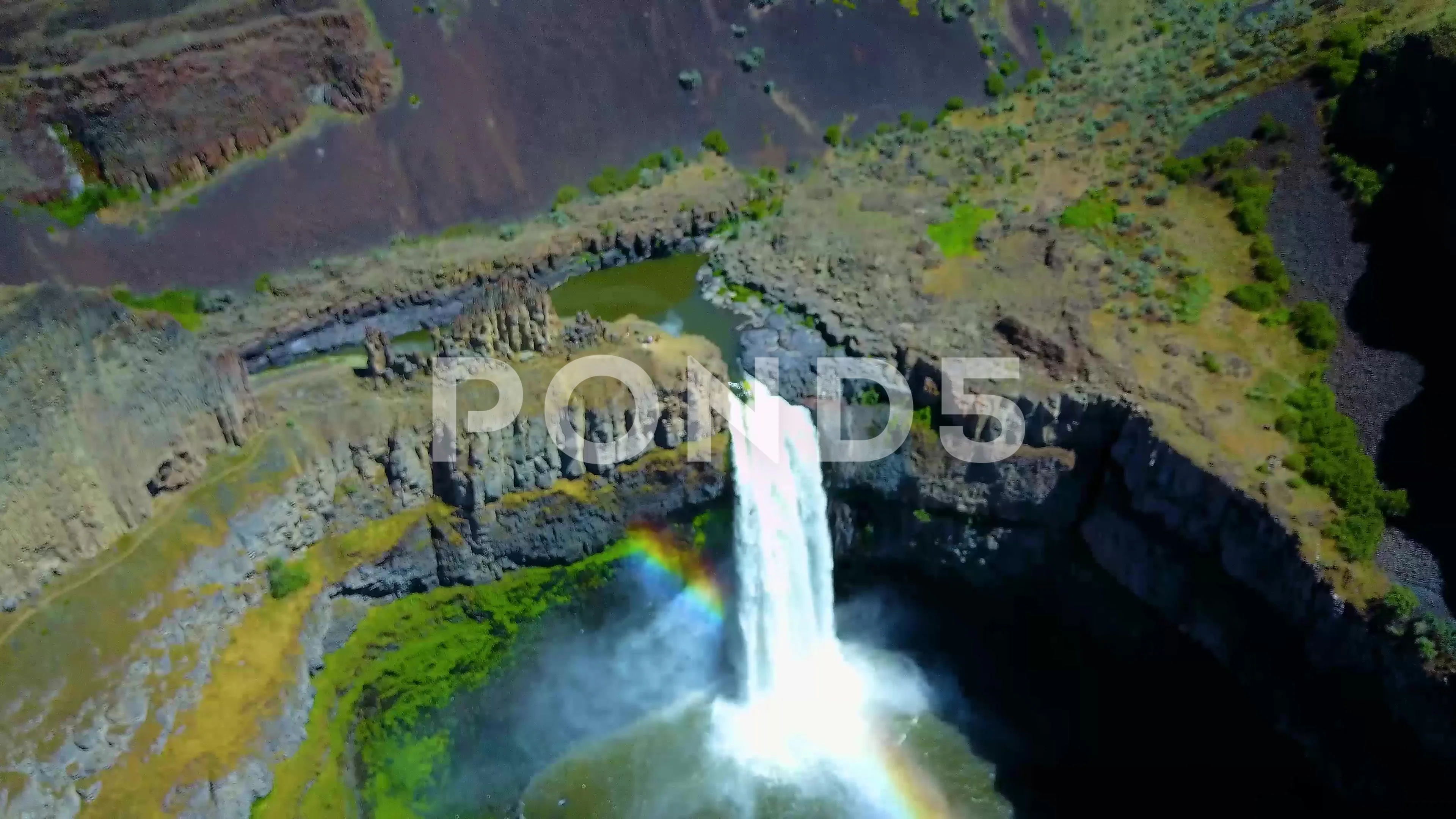 Drone footage of Palouse Falls | Stock Video | Pond5