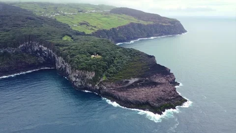4K Drone Footage of Ponta do Queimado, Ponta e faro da Serreta,  Viewpoints Stock Footage 311369065