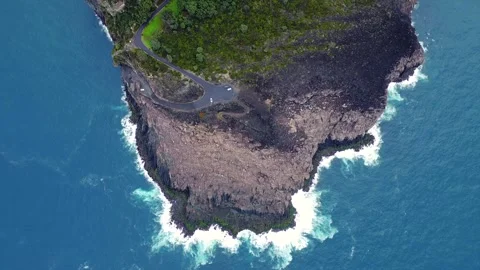 4K Drone Footage of Ponta do Queimado, Ponta e faro da Serreta,  Viewpoints Video stock 311369082
