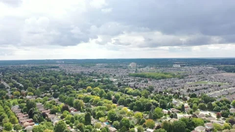 4k drone footage of suburbs Stock Footage 217767642