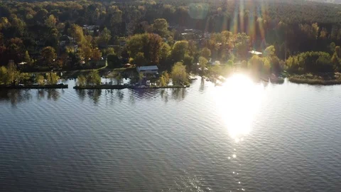 4k Drone footake. Beautiful view of bay. Positive nature Video stock 126594374