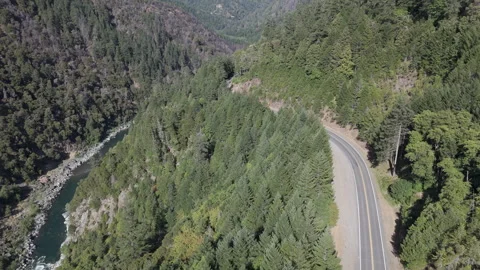 4K Drone Highway Over the Trinity River Stock-Footage 314801106