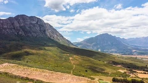 4k Drone Hyper lapse time lapse in the Wine Country of South Africa Stock Footage 226937644